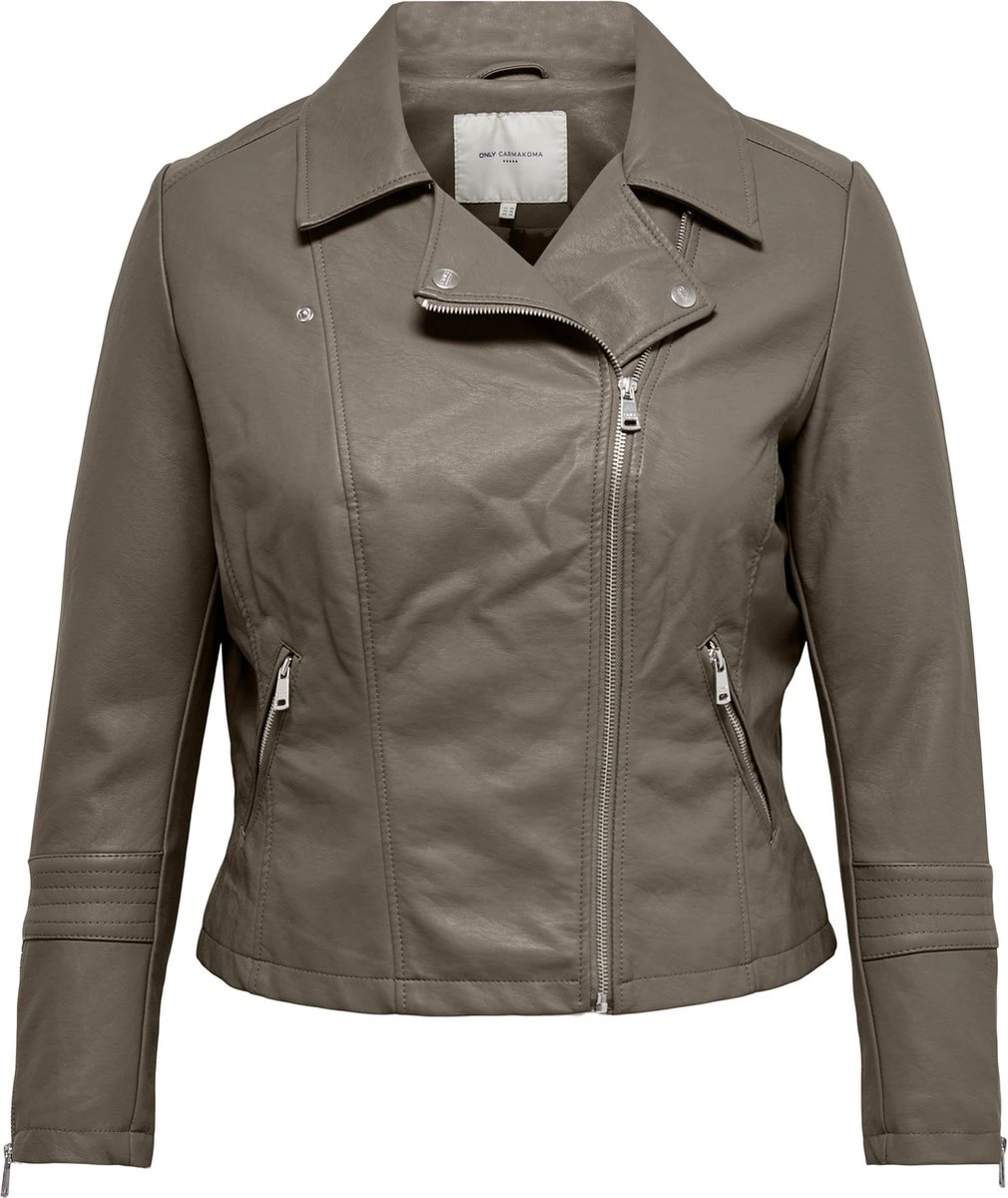 ONLY CARMAKOMA CAREMMY FAUX LEATHER BIKER ESS Dames Jas - Maat 48 3 ONLY CARMAKOMA CAREMMY FAUX LEATHER BIKER ESS Dames Jas - Maat 48