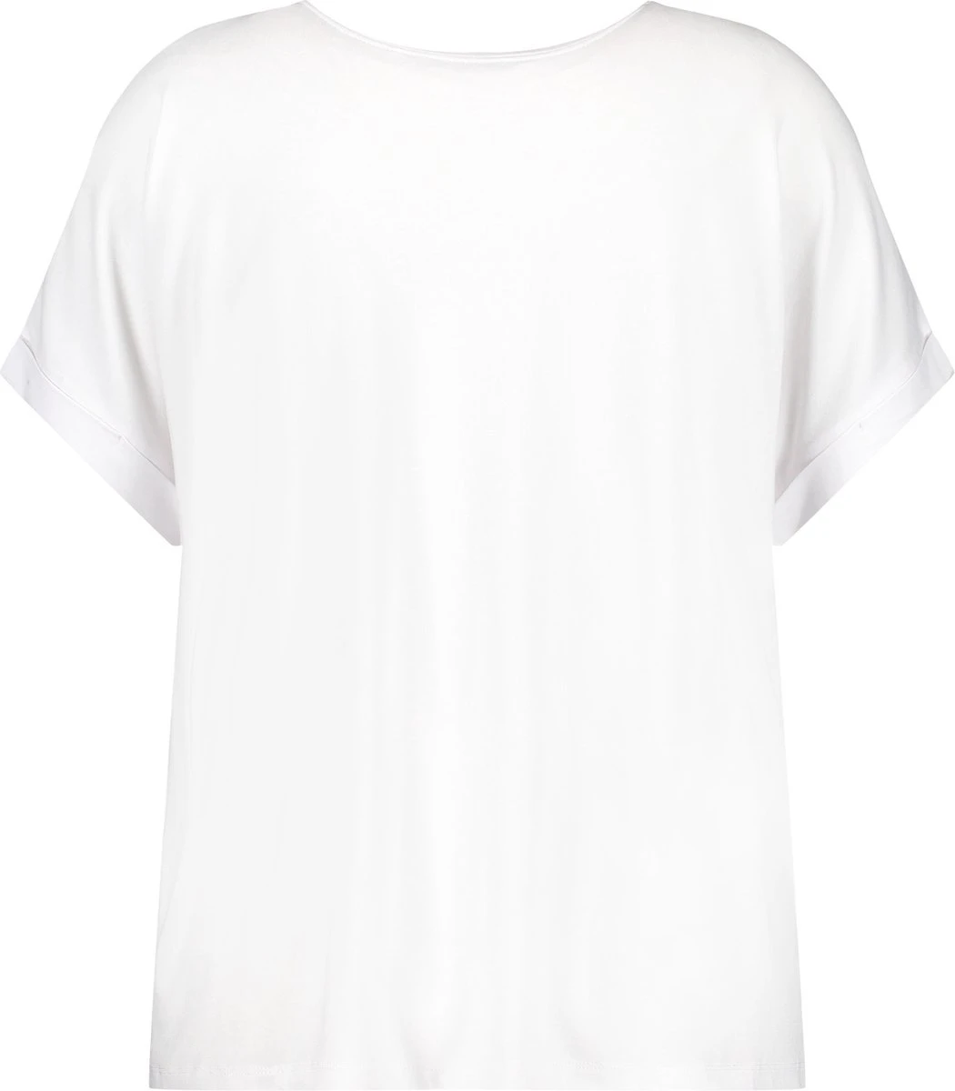 SAMOON Dames T-shirt White Gemustert.-46 5 SAMOON Dames T-shirt White Gemustert.-46 - Afbeelding 3