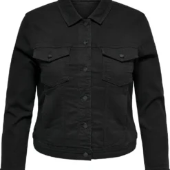 ONLY CARMAKOMA CARWESPA LS JACKET BLACK DNM Dames Jas - Maat 50