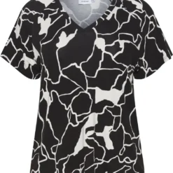 Fransa Plus Size Selection FPDOT TEE 1 Dames T-shirt - Maat 50/52