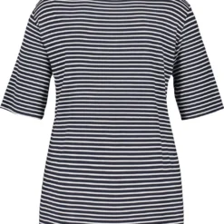 SAMOON Dames T-shirt Navy - Offwhite Ringel-56 -Pantalonix Verkoopwinkel 1063x1200 3