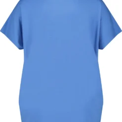 SAMOON Dames Shirt Blue Bonnet Gemustert-50 -Pantalonix Verkoopwinkel 1066x1200