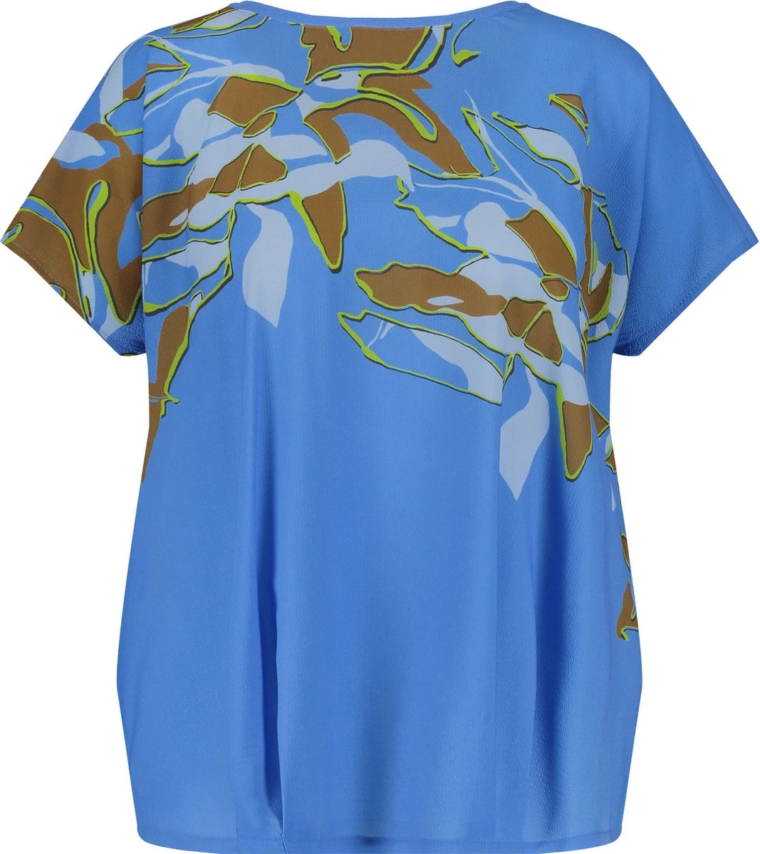 SAMOON Dames Shirt Blue Bonnet Gemustert-54 7 SAMOON Dames Shirt Blue Bonnet Gemustert-54 - Afbeelding 5