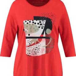 SAMOON Dames Shirt Met 3/4-mouwen Power Red Gemustert-48 13 SAMOON Dames Shirt Met 3/4-mouwen Power Red Gemustert-48 -Pantalonix Verkoopwinkel 1085x1200 9