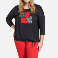 SAMOON Dames Shirt Navy Gemustert-52 12 SAMOON Dames Shirt Navy Gemustert-52 -Pantalonix Verkoopwinkel 1123x1200 4