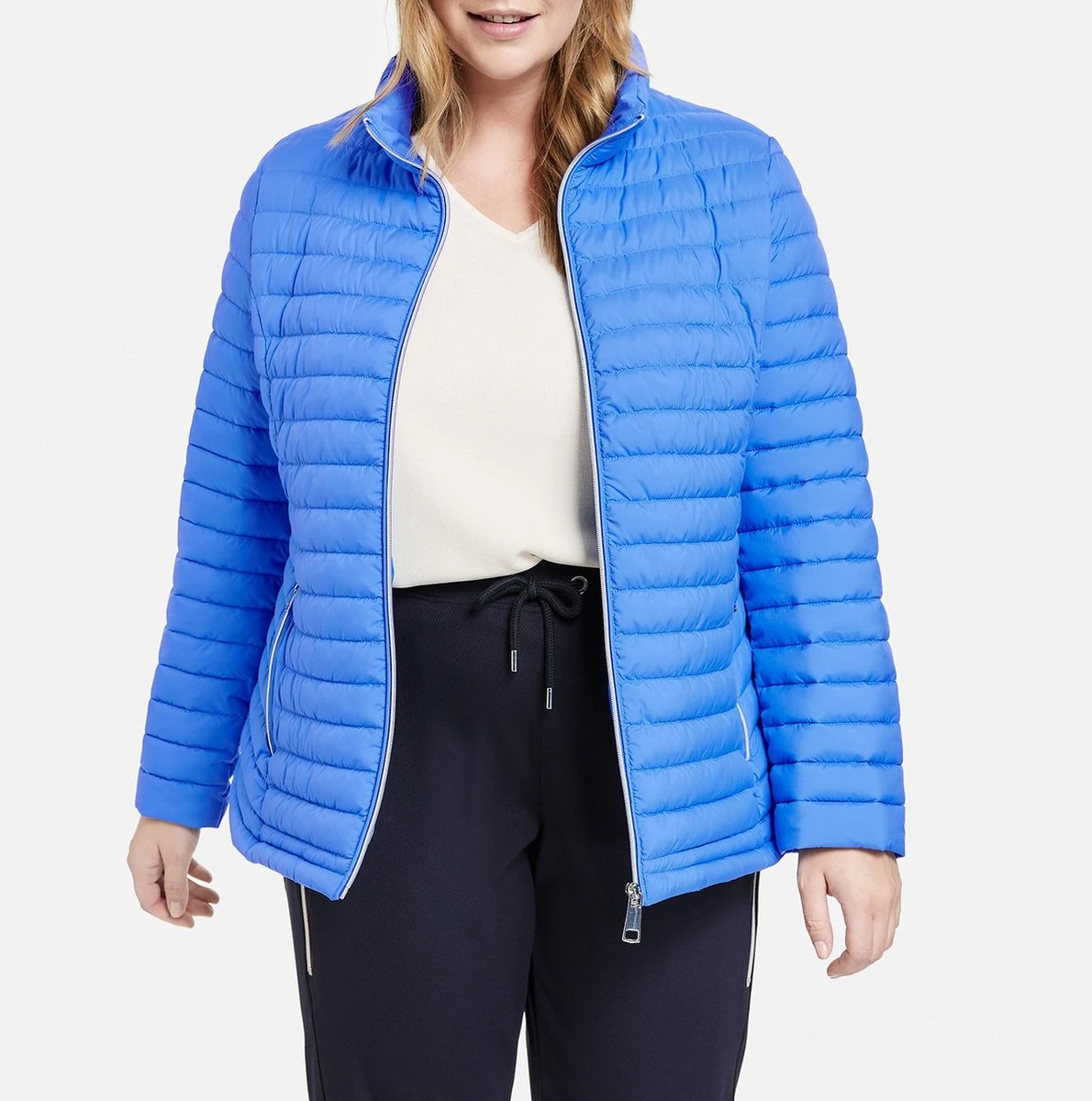 SAMOON Dames Jas Blue Bonnet-56 4 SAMOON Dames Jas Blue Bonnet-56 - Afbeelding 2