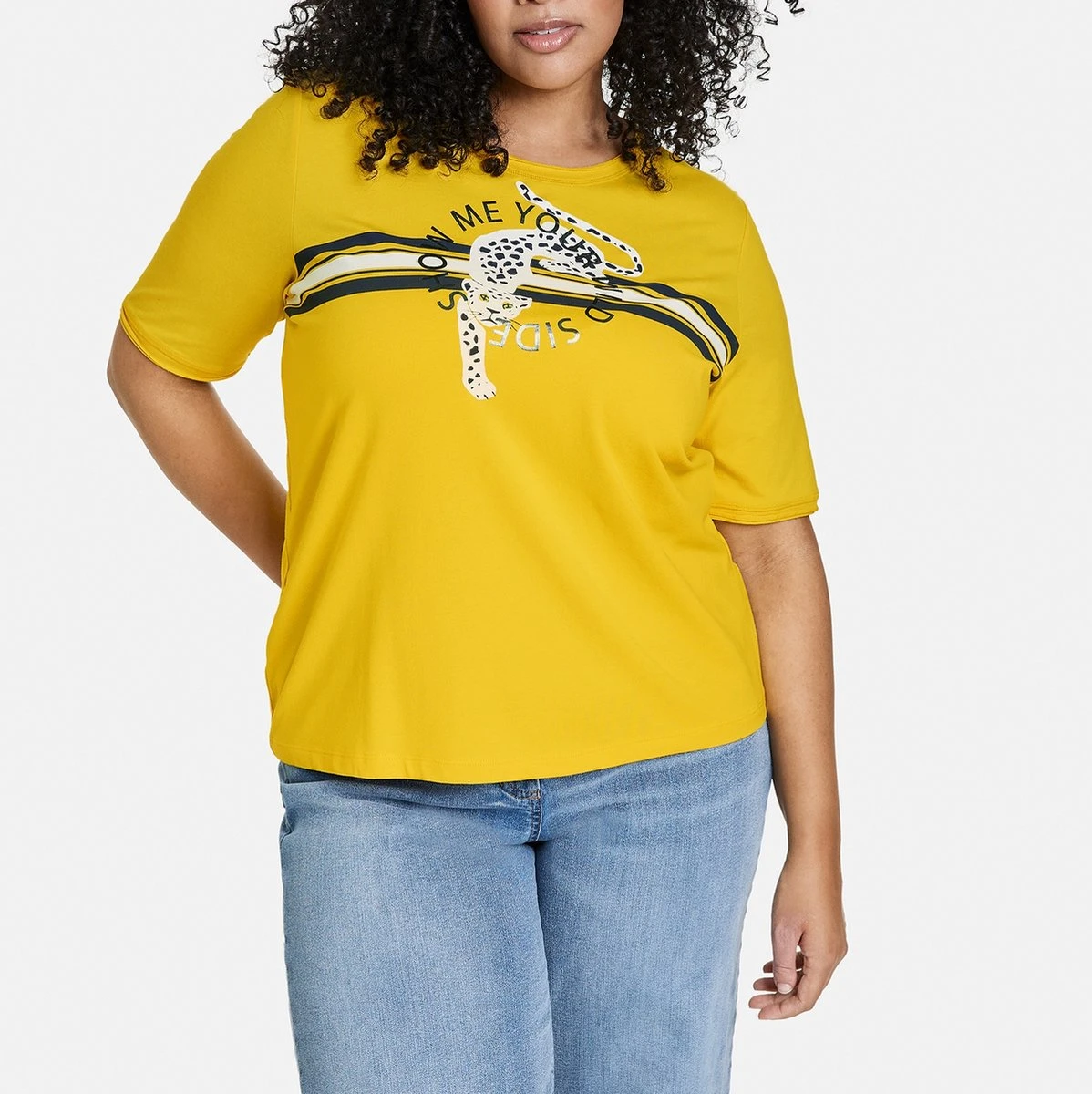 SAMOON Dames T-shirt Light Sun Gemustert-56 4 SAMOON Dames T-shirt Light Sun Gemustert-56 - Afbeelding 2