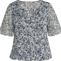 Paprika Bedrukt T-shirt In Voile Met Elleboogmouwen -Pantalonix Verkoopwinkel 1200x1132