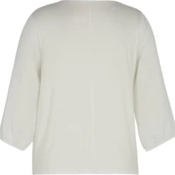 Paprika Effen T-shirt In Twee Stoffen Met Strik Vooraan -Pantalonix Verkoopwinkel 1200x1188