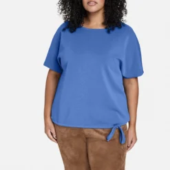 SAMOON Dames Shirt Met Korte Mouwen Blue Bonnet-50 -Pantalonix Verkoopwinkel 1200x1199