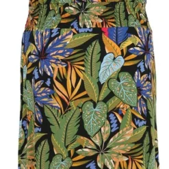 Paprika Lange Jurk In Viscose Met Hawai Print En Smalle Schouderbandjes -Pantalonix Verkoopwinkel 438x1200