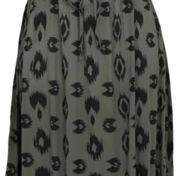 Paprika Lange Jurk In Viscose Met Etnische Print