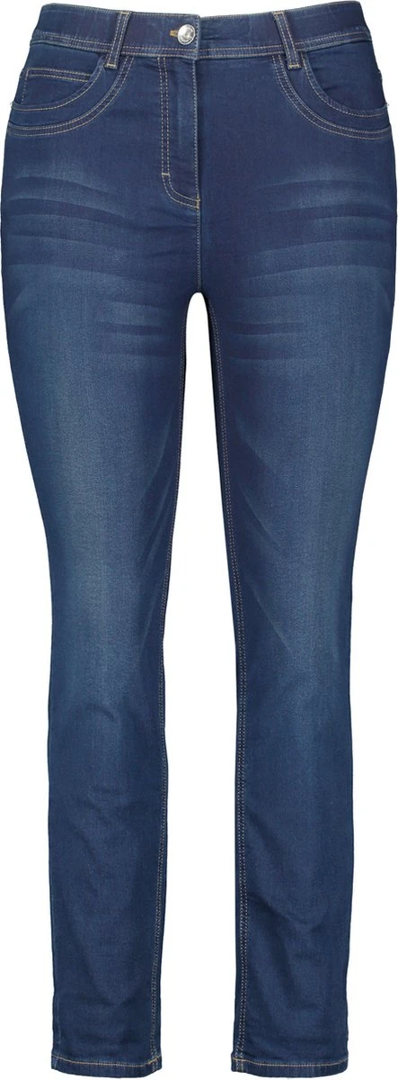 SAMOON Dames 5-pocket Jeans In 7/8 Lengte Betty Jeans Dunkelblau Denim-46 4 SAMOON Dames 5-pocket Jeans In 7/8 Lengte Betty Jeans Dunkelblau Denim-46 - Afbeelding 2