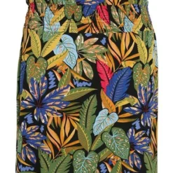 Paprika Lange Jurk In Viscose Met Hawai Print En Smalle Schouderbandjes -Pantalonix Verkoopwinkel 444x1200