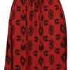 Paprika Lange Jurk In Viscose Met Etnische Print -Pantalonix Verkoopwinkel 449x1200