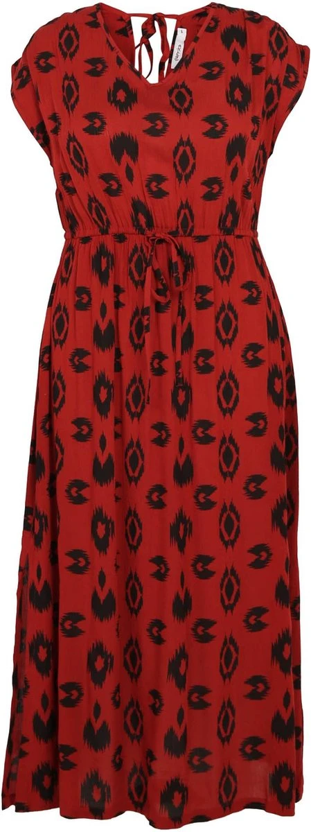 Paprika Lange Jurk In Viscose Met Etnische Print 3 Paprika Lange Jurk In Viscose Met Etnische Print