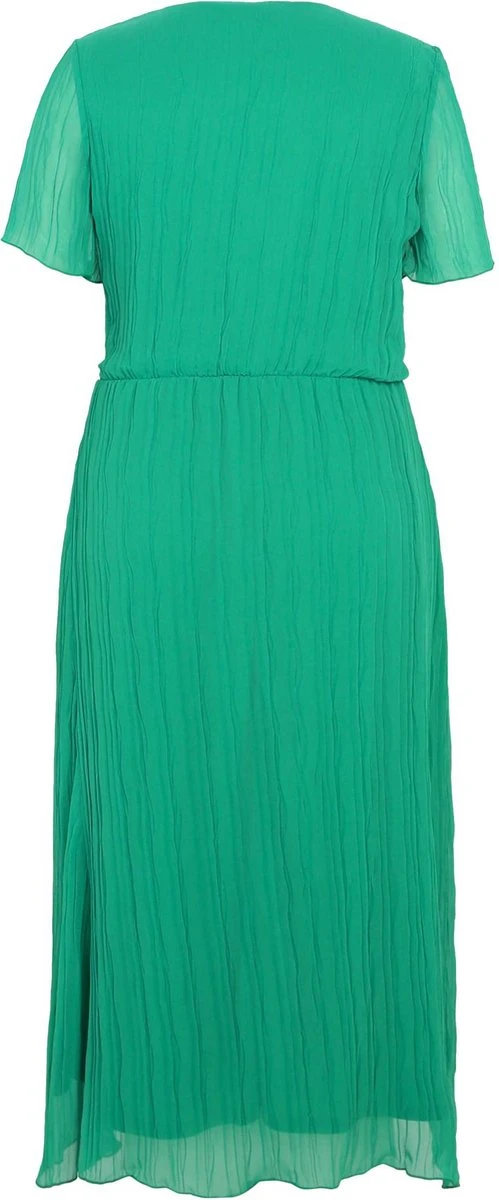 Promiss Halflange, Effen Plisséjurk Met Wikkelkraag En Juweelriem 4 Promiss Halflange, Effen Plisséjurk Met Wikkelkraag En Juweelriem - Afbeelding 2