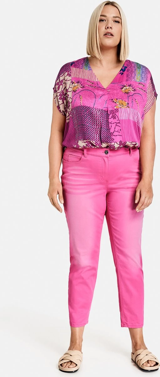 SAMOON Dames 7/8-jeans Betty Jeans Light Magenta-46 4 SAMOON Dames 7/8-jeans Betty Jeans Light Magenta-46 - Afbeelding 2