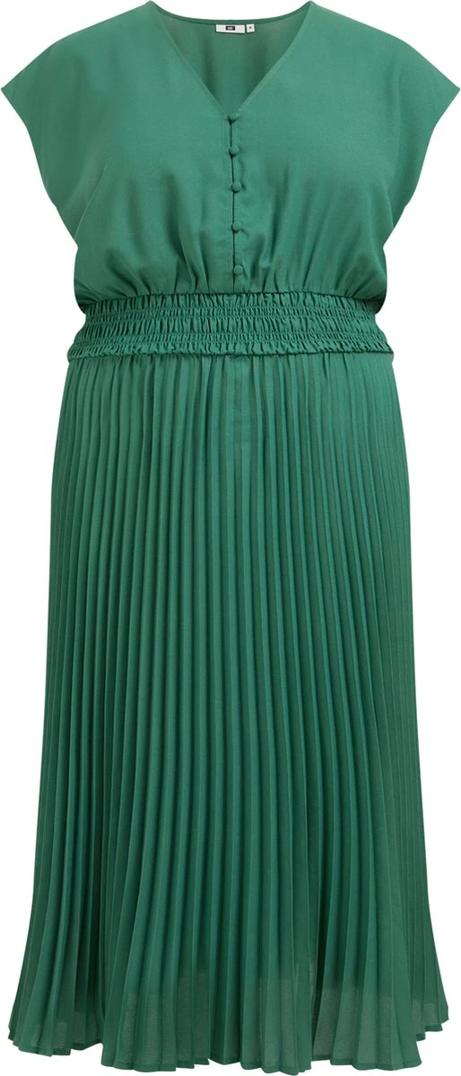 WE Fashion Dames Plissé Jurk - Curve 3 WE Fashion Dames Plissé Jurk - Curve