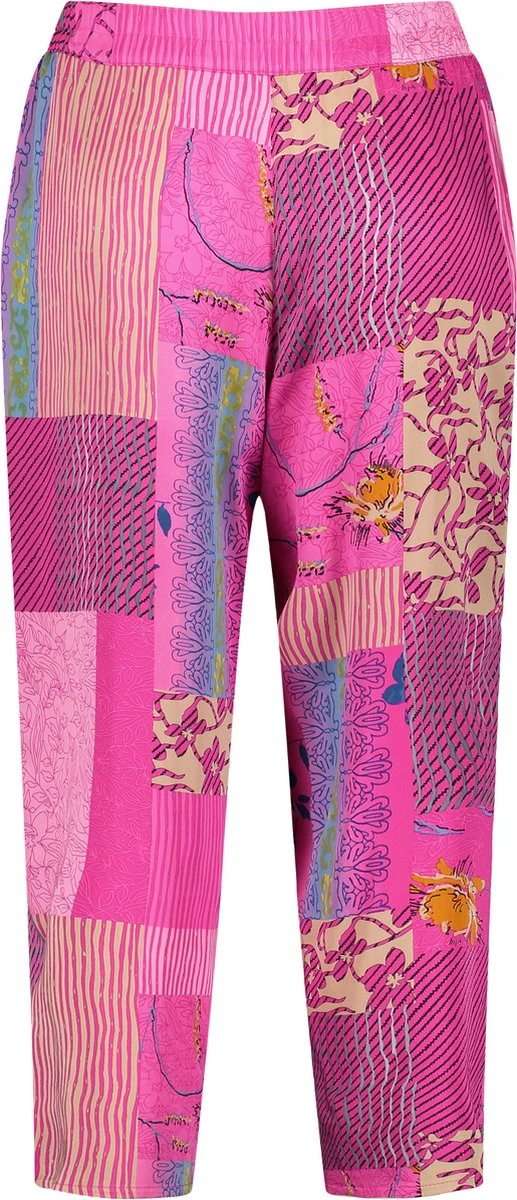 SAMOON Dames 3/4-broek Lotta Light Magenta Gemustert-42 4 SAMOON Dames 3/4-broek Lotta Light Magenta Gemustert-42 - Afbeelding 2