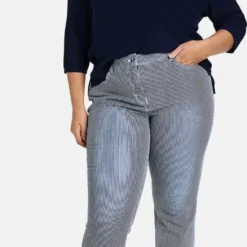 SAMOON Dames 7/8-jeans Betty Jeans Mood Blue Gemustert-48 -Pantalonix Verkoopwinkel 522x1200 2