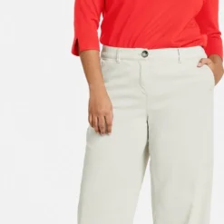 SAMOON Dames Broek Carlotta Stone-44 -Pantalonix Verkoopwinkel 524x1200