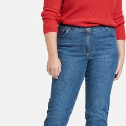 SAMOON Dames 5-pocket-jeans Sandy Dark Blue Denim-46 -Pantalonix Verkoopwinkel 531x1200 2