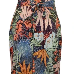 Paprika Lange Wikkeljurk Met Hawai Print -Pantalonix Verkoopwinkel 532x1200