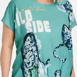 SAMOON Dames Shirt Met Korte Mouwen Atmosphere Gemustert-50