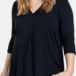 SAMOON Dames Shirt Met 3/4-mouwen Navy-48