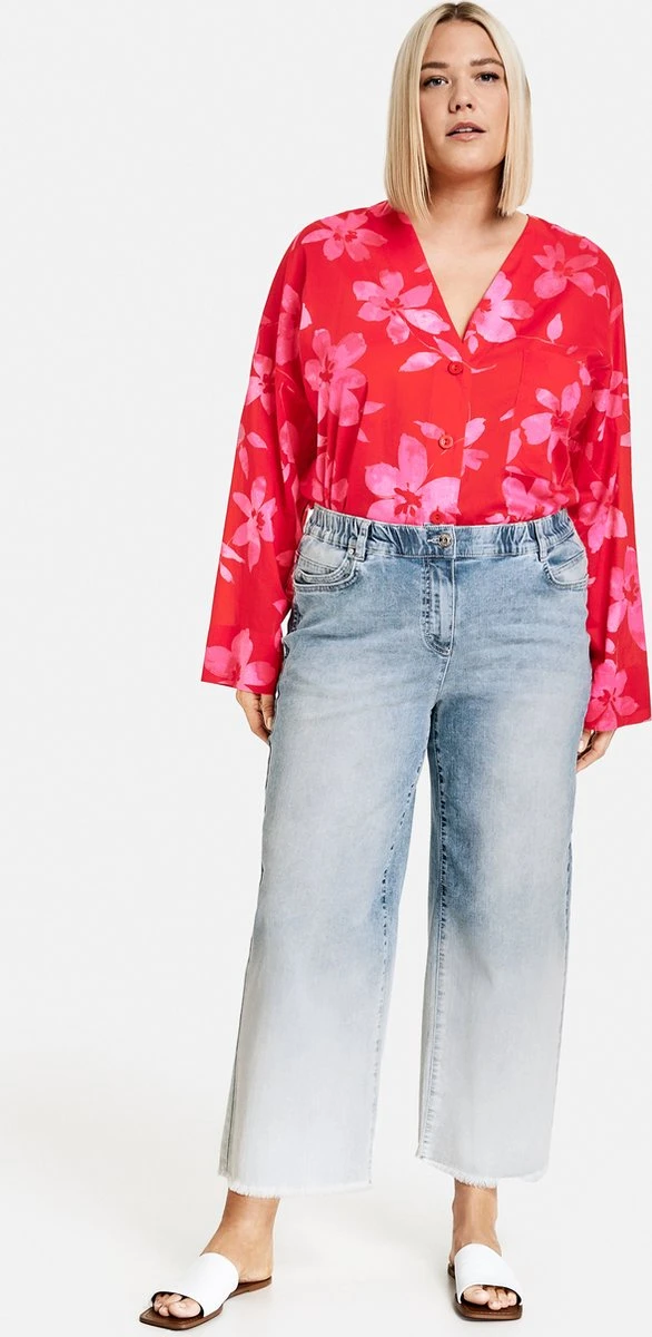 SAMOON Dames 3/4-jeans Lotta Bleached Blue Denim-56 5 SAMOON Dames 3/4-jeans Lotta Bleached Blue Denim-56 - Afbeelding 4