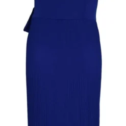 Promiss Lange, Effen Plisséjurk Met Valse Wikkelkraag -Pantalonix Verkoopwinkel 596x1200 1