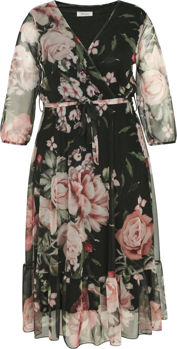 Paprika Lange Wikkeljurk Met Bloemenmotief 7 Paprika Lange Wikkeljurk Met Bloemenmotief - Afbeelding 5