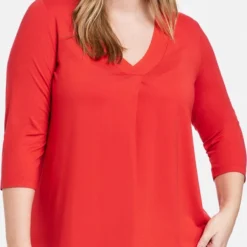 SAMOON Dames Shirt Met 3/4-mouwen Power Red-52 10 SAMOON Dames Shirt Met 3/4-mouwen Power Red-52 -Pantalonix Verkoopwinkel 610x1200 5