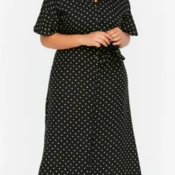 Trendyol Vrouwen Standaard Mouw Kraag Basis Grote Maten Jurk -Pantalonix Verkoopwinkel 610x1200 7