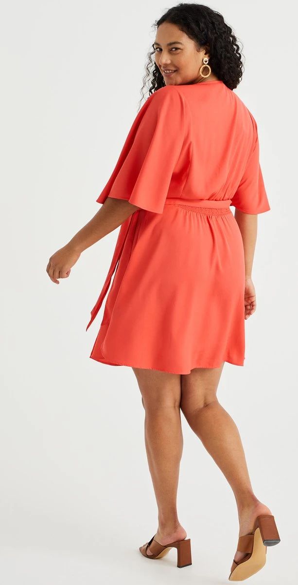 WE Fashion Dames Overslagjurk - Curve 5 WE Fashion Dames Overslagjurk - Curve - Afbeelding 3