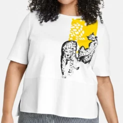 SAMOON Dames Shirt White Gemustert.-42 -Pantalonix Verkoopwinkel 669x1200 4