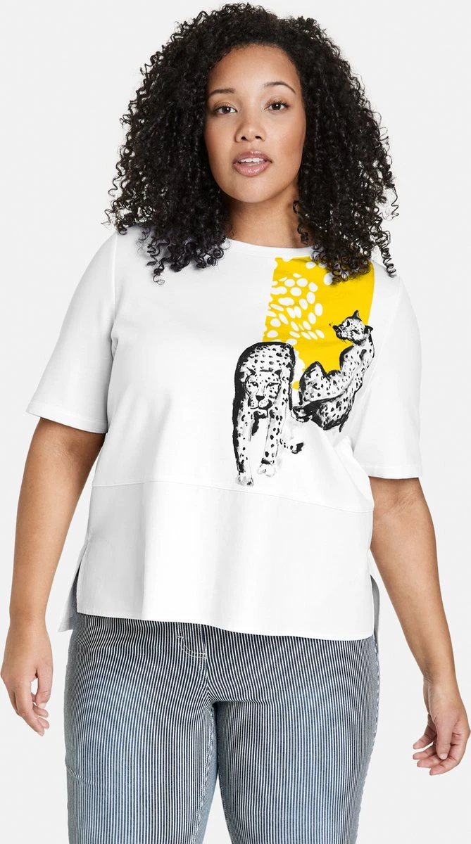 SAMOON Dames Shirt White Gemustert.-46 8 SAMOON Dames Shirt White Gemustert.-46 - Afbeelding 6