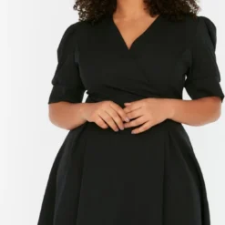 Trendyol Vrouwen Ballon Mouw Cache-coeur Basis Grote Maten Jurk 15 Trendyol Vrouwen Ballon Mouw Cache-coeur Basis Grote Maten Jurk -Pantalonix Verkoopwinkel 676x1200 2