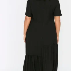 Trendyol Vrouwen Standaard Mouw Ronde Hals Ruche Zoom Grote Maten Jurk -Pantalonix Verkoopwinkel 677x1200 1