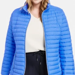 SAMOON Dames Jas Blue Bonnet-44