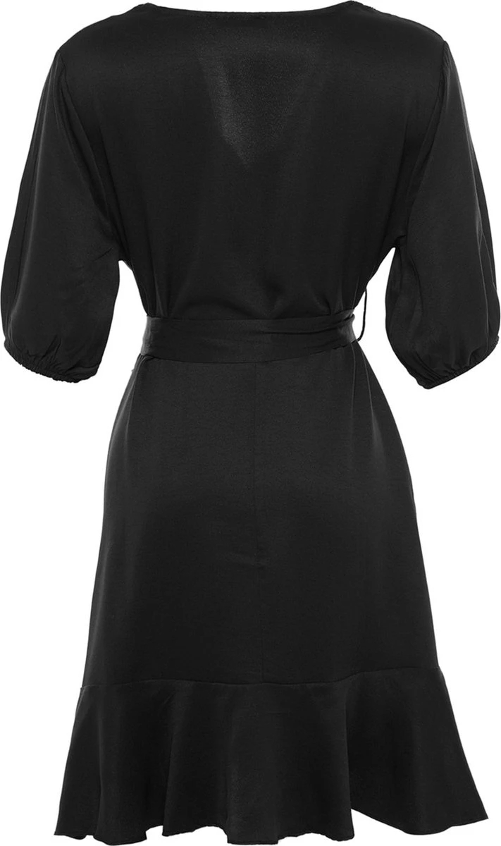 Trendyol Vrouwen Standaard Mouw V-hals Omslag Plus Size Jurk 9 Trendyol Vrouwen Standaard Mouw V-hals Omslag Plus Size Jurk - Afbeelding 7