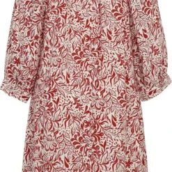 Paprika Korte Jurk In Viscose Met Bloemenmotief En Raglanmouwen -Pantalonix Verkoopwinkel 711x1200