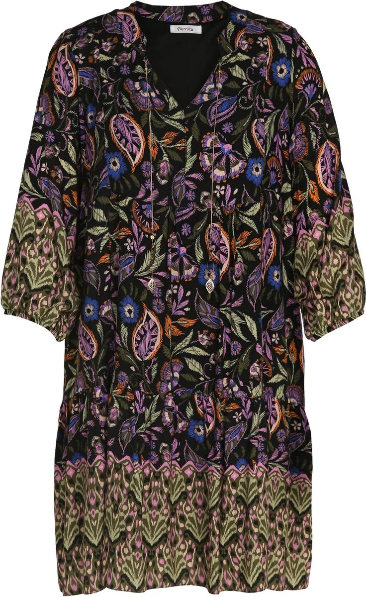 Paprika Korte Volantjurk In Viscose Met Bloemenmotief 13 Paprika Korte Volantjurk In Viscose Met Bloemenmotief - Afbeelding 11