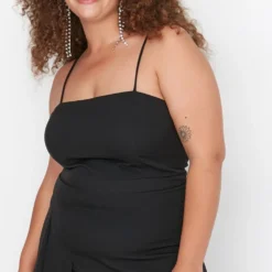 Trendyol Vrouwen Standaard Mouw Vierkante Kraag Bodycon Plus Size Jurk -Pantalonix Verkoopwinkel 739x1200