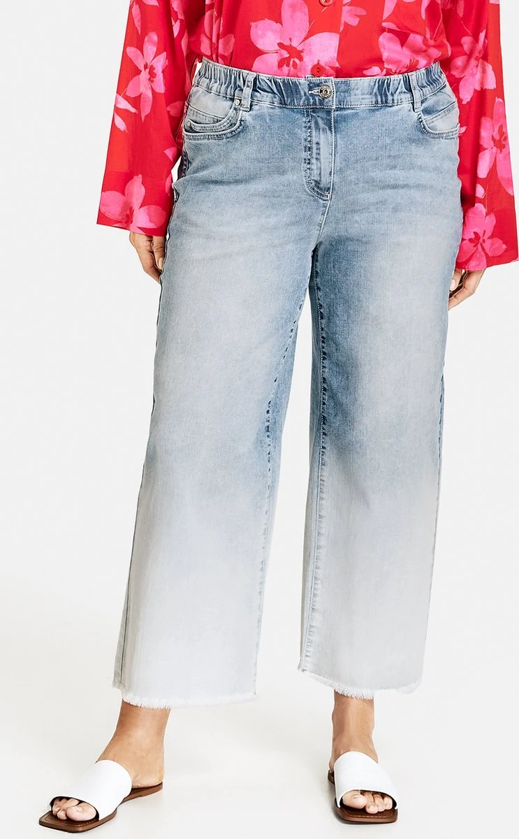 SAMOON Dames 3/4-jeans Lotta Bleached Blue Denim-54 3 SAMOON Dames 3/4-jeans Lotta Bleached Blue Denim-54