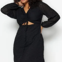 Trendyol Vrouwen Ballon Mouw V-hals Schaatser Grote Maten Jurk 13 Trendyol Vrouwen Ballon Mouw V-hals Schaatser Grote Maten Jurk -Pantalonix Verkoopwinkel 761x1200