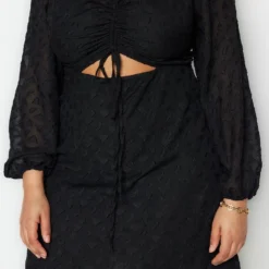 Trendyol Vrouwen Ballon Mouw V-hals Schaatser Grote Maten Jurk 12 Trendyol Vrouwen Ballon Mouw V-hals Schaatser Grote Maten Jurk -Pantalonix Verkoopwinkel 769x1200