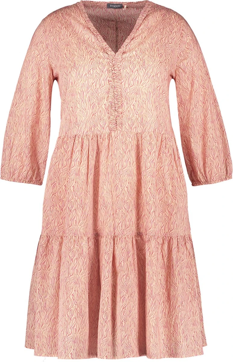 SAMOON Dames Zomerjurk Mellow Buff Gemustert-42 8 SAMOON Dames Zomerjurk Mellow Buff Gemustert-42 - Afbeelding 6