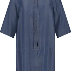 SAMOON Dames Blousejurk Dark Blue Denim-46 -Pantalonix Verkoopwinkel 779x1200